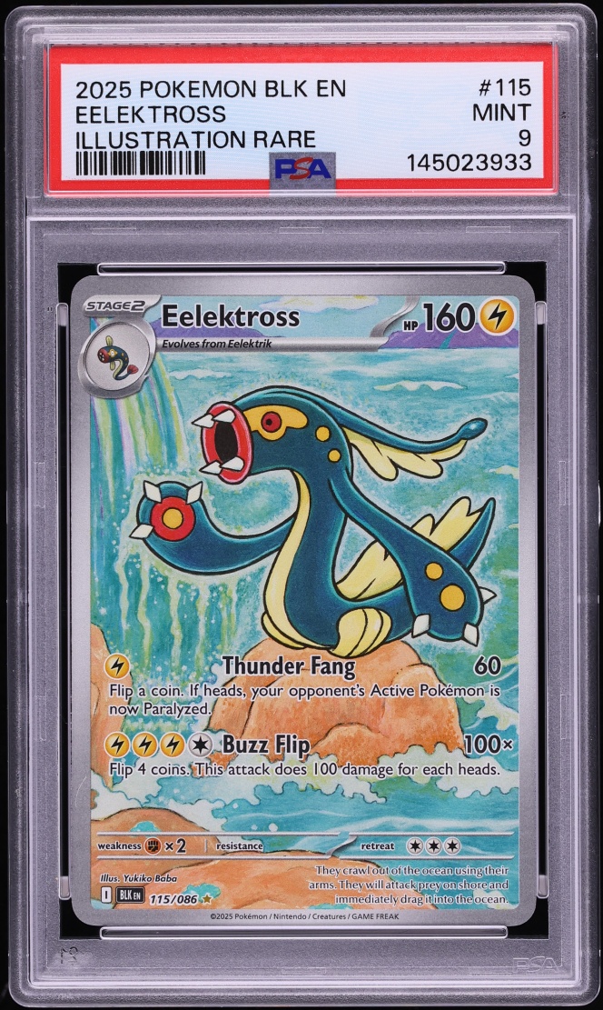 2025 Pokemon Scarlet & Violet Black Bolt IR Eelektross #115 PSA 9 MINT