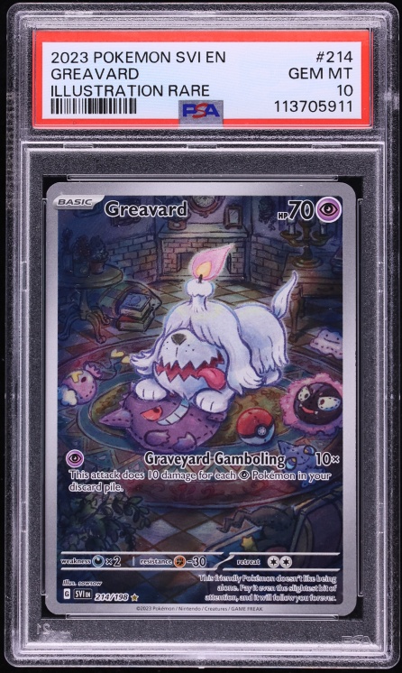 2023 Pokemon Scarlet & Violet IR Greavard #214 PSA 10 GEM MINT