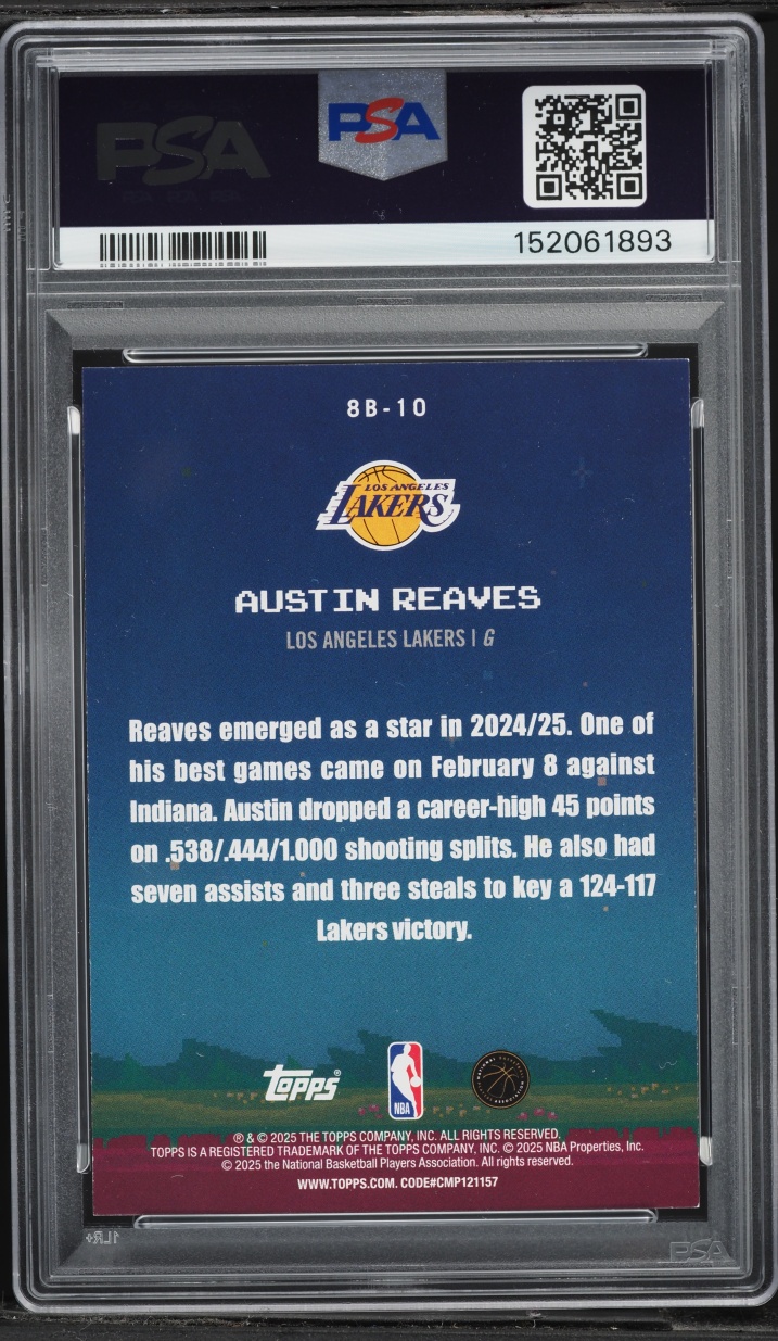 2025 Topps 8-Bit Ballers Austin Reaves #8B-10 PSA 9 MINT