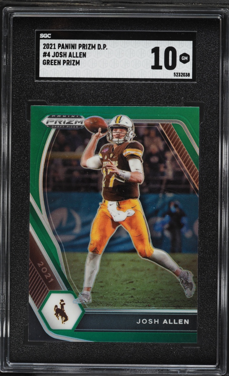 2021 Panini Prizm Draft Picks Green Josh Allen #4 SGC 10 GEM MINT