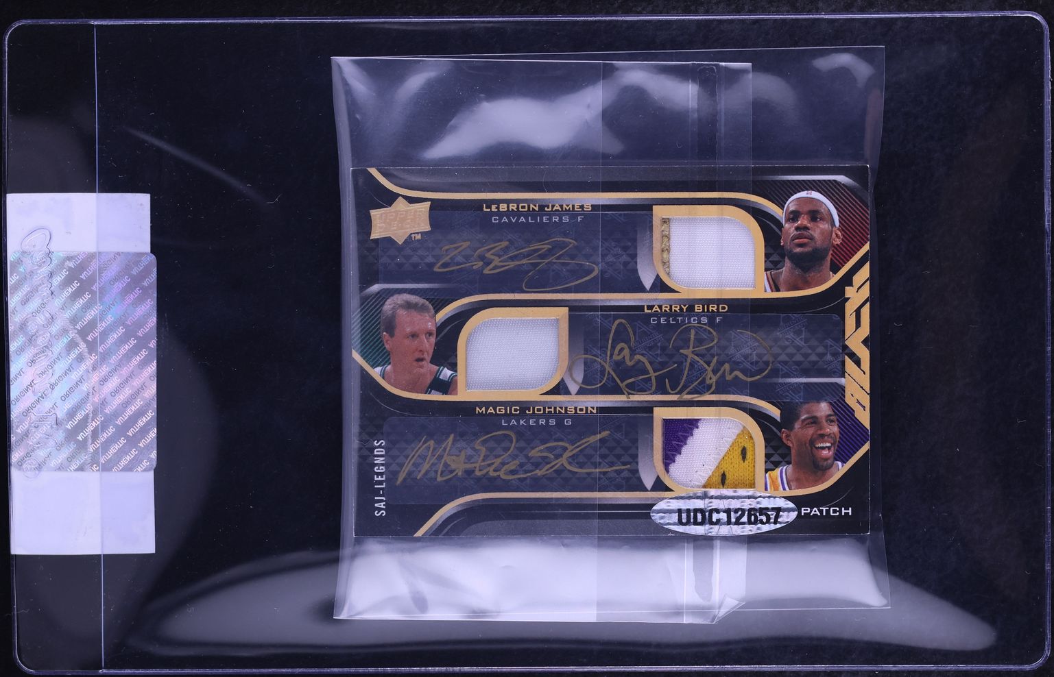 2008 Upper Deck Black Six Gold James Bird Johnson Jordan Garnett Frazier PATCH AUTO /3 CGC AUTH