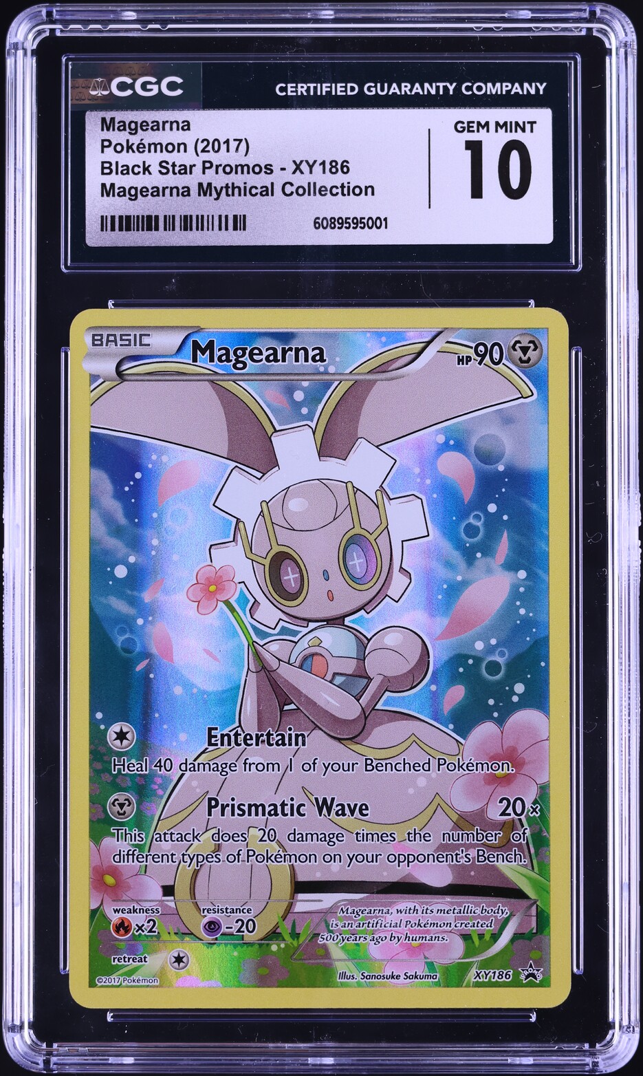 2017 Pokemon XY Black Star Promo Mythical Collection Full Art Magearna #XY186 CGC 10 GEM MINT