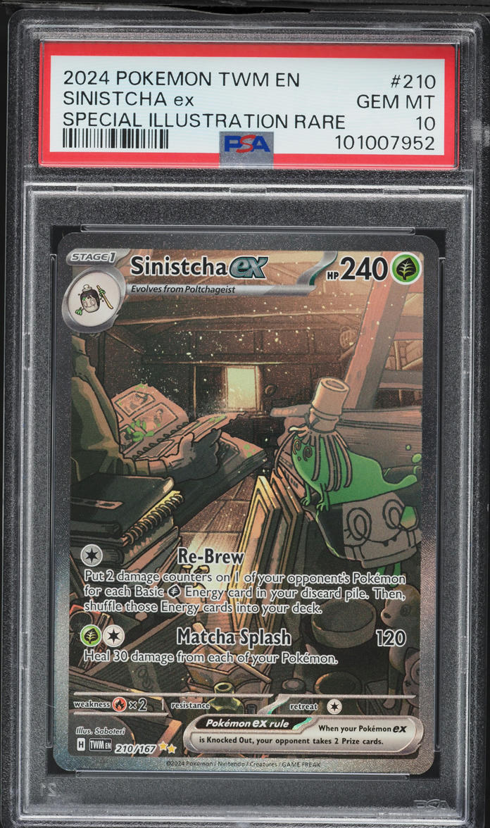 2024 Pokemon Scarlet & Violet Twilight Masquerade SIR Sinistcha Ex #210 PSA 10 GEM MINT