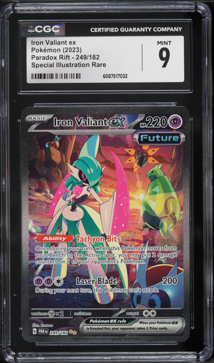 2023 Pokemon Scarlet & Violet Paradox Rift SIR Iron Valiant ex #249 CGC 9 MINT