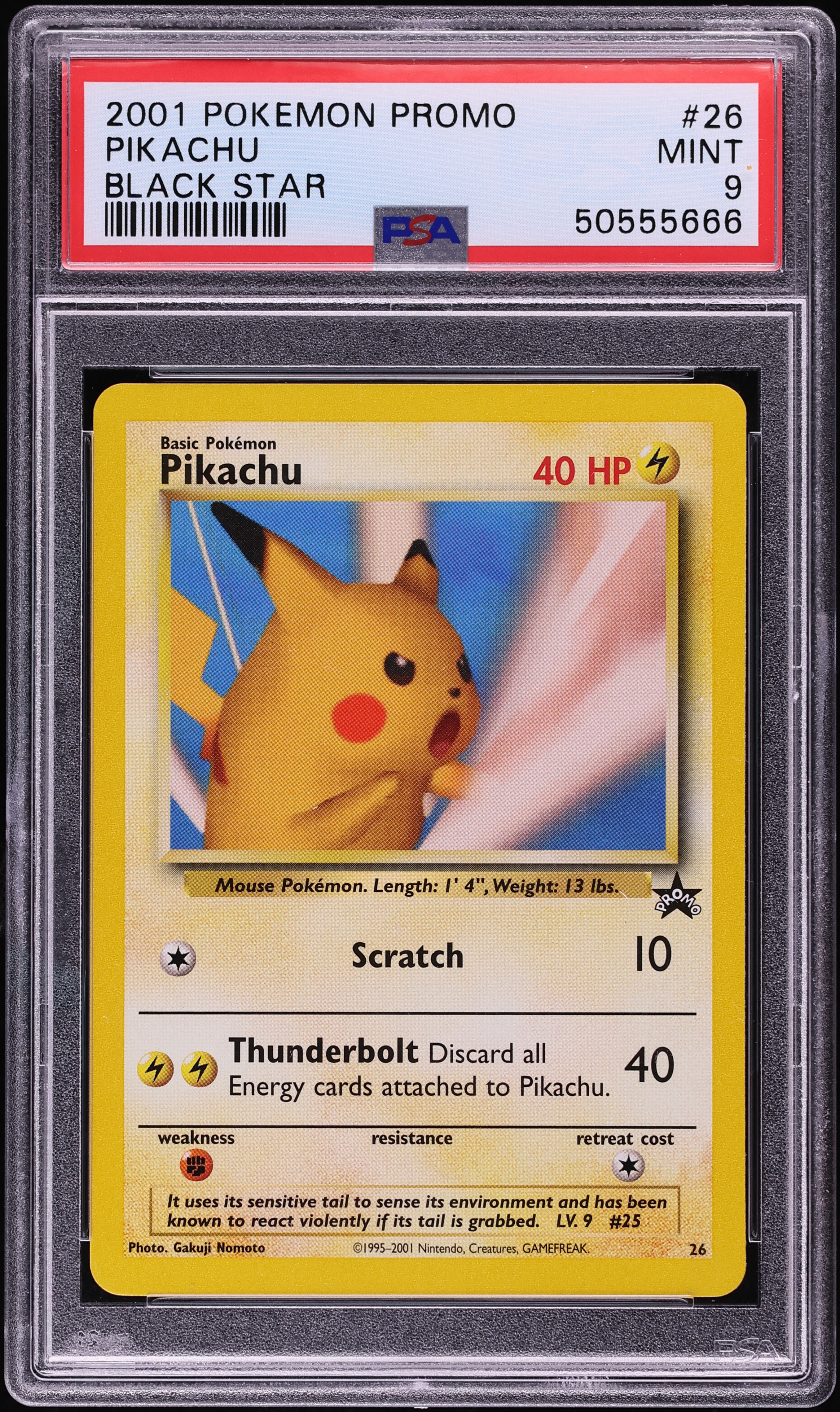 2001 Pokemon Black Star Promo Pikachu #26 PSA 9 MINT