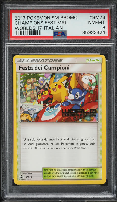 2017 Pokemon Italian SM Black Star Promo Worlds '17 Champions