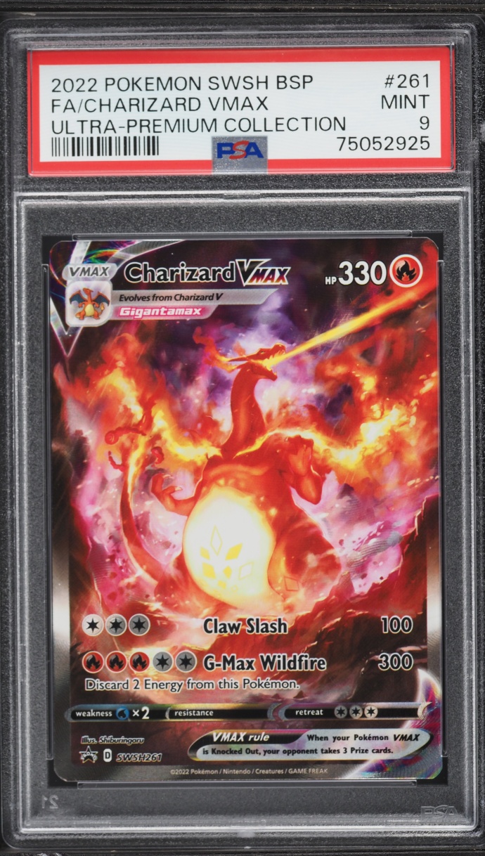 2022 Pokemon Sword & Shield Promo Ultra Premium Alt Art Charizard VMAX #SWSH261 PSA 9 MINT