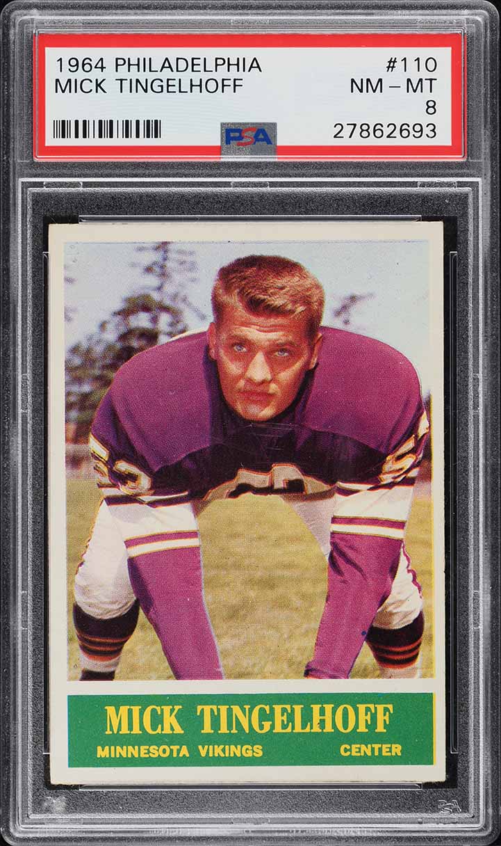 1964 Philadelphia Mick Tingelhoff ROOKIE #110 PSA 8 NM-MT