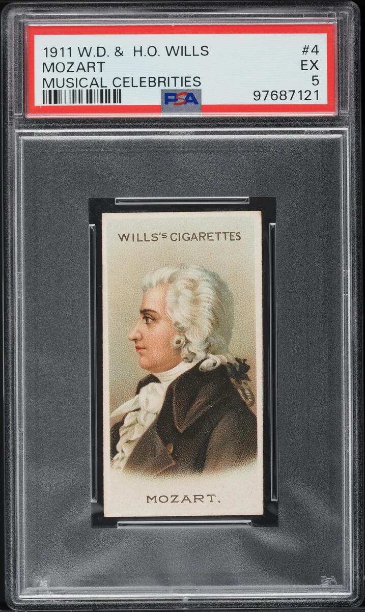 1911 W.D. & H.O. Wills Musical Celebrities Mozart #4 PSA 5 EX