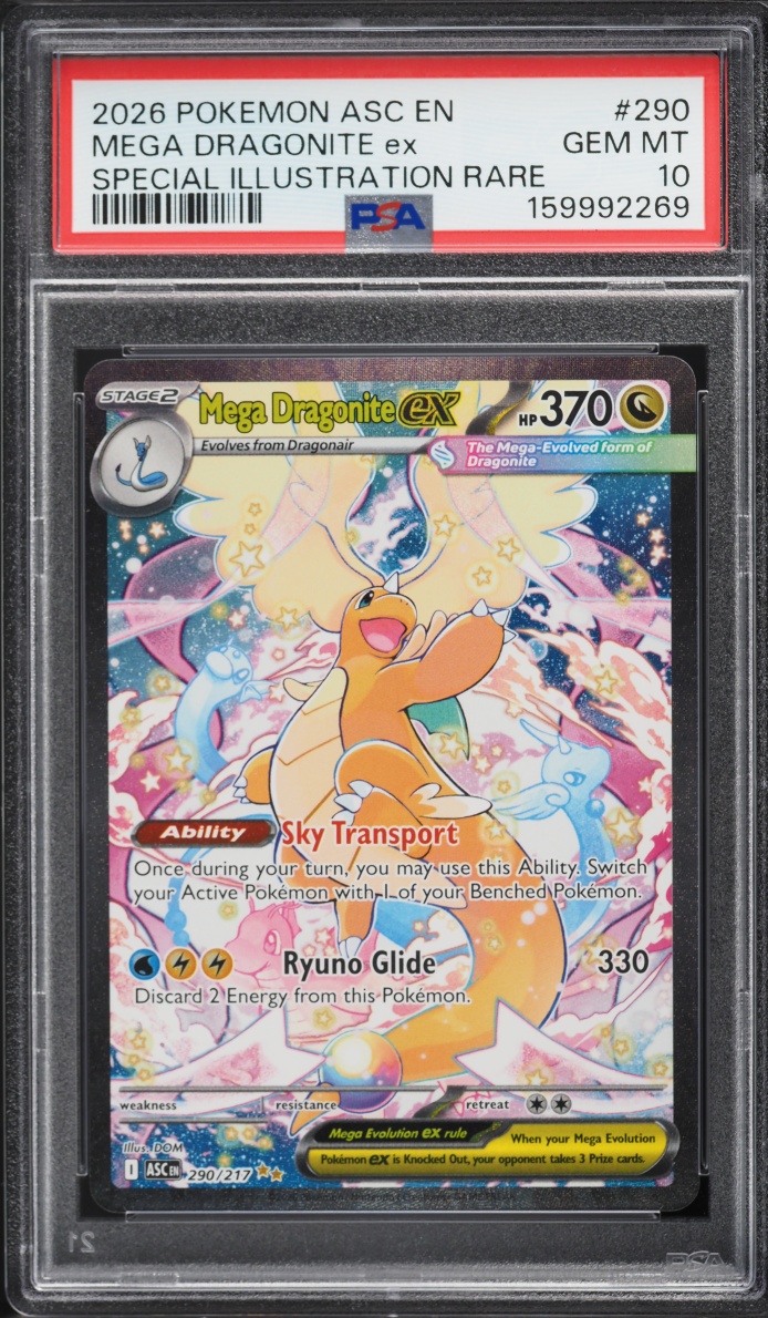 2026 Pokemon Mega Evolution Ascended Heroes SIR Mega Dragonite Ex #290 PSA 10 GEM MINT