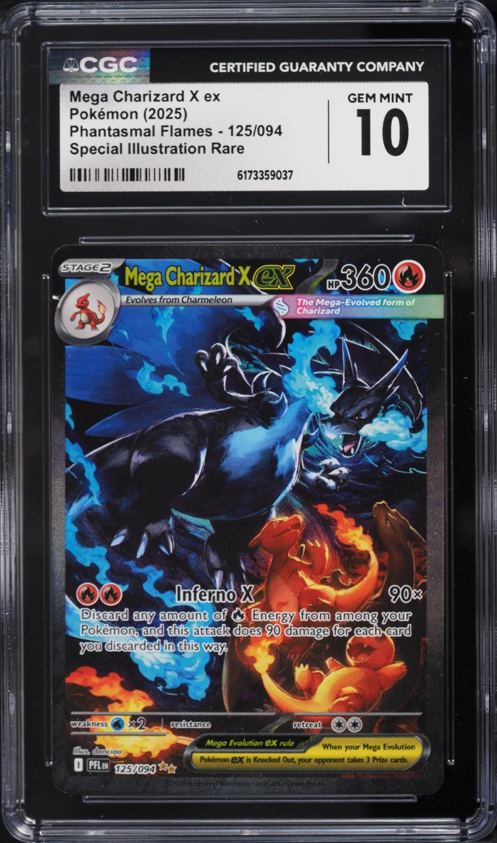 2025 Pokemon Mega Evolution Phantasmal Flames SIR Mega Charizard X EX #125 CGC 10 GEM MINT