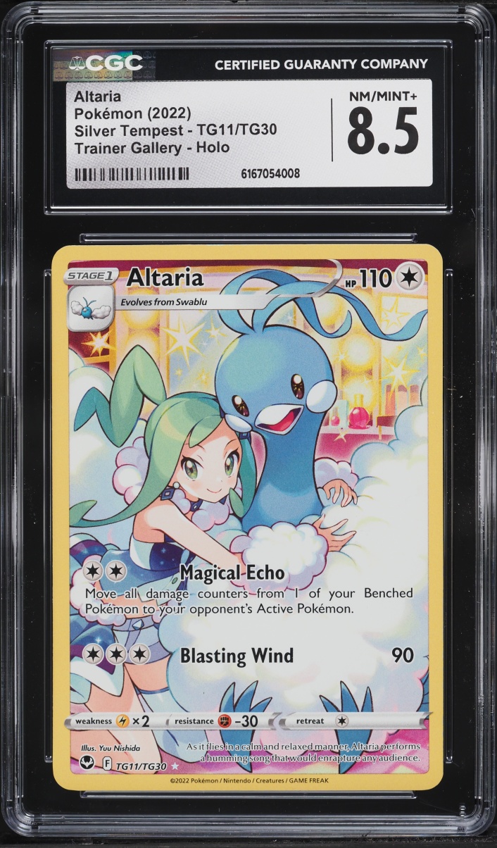 2022 Pokemon Sword & Shield Silver Tempest Trainer Gallery CHR Altaria #TG11 CGC 8.5 NM-MT+