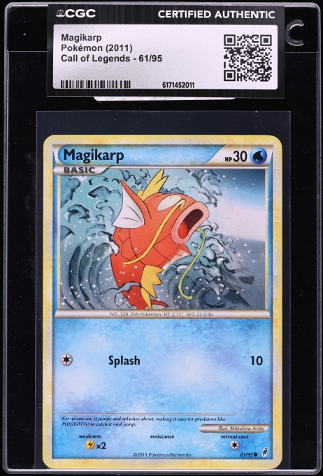 2011 Pokemon Call Of Legends Magikarp #61 CGC AUTH