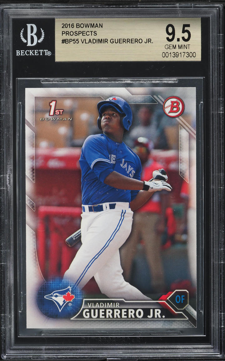 2016 Bowman Vladimir Guerrero Jr. PROSPECT #BP55 BGS 9.5 GEM MINT