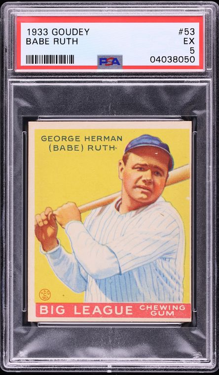 1933 Goudey Babe Ruth #53 PSA 5 EX