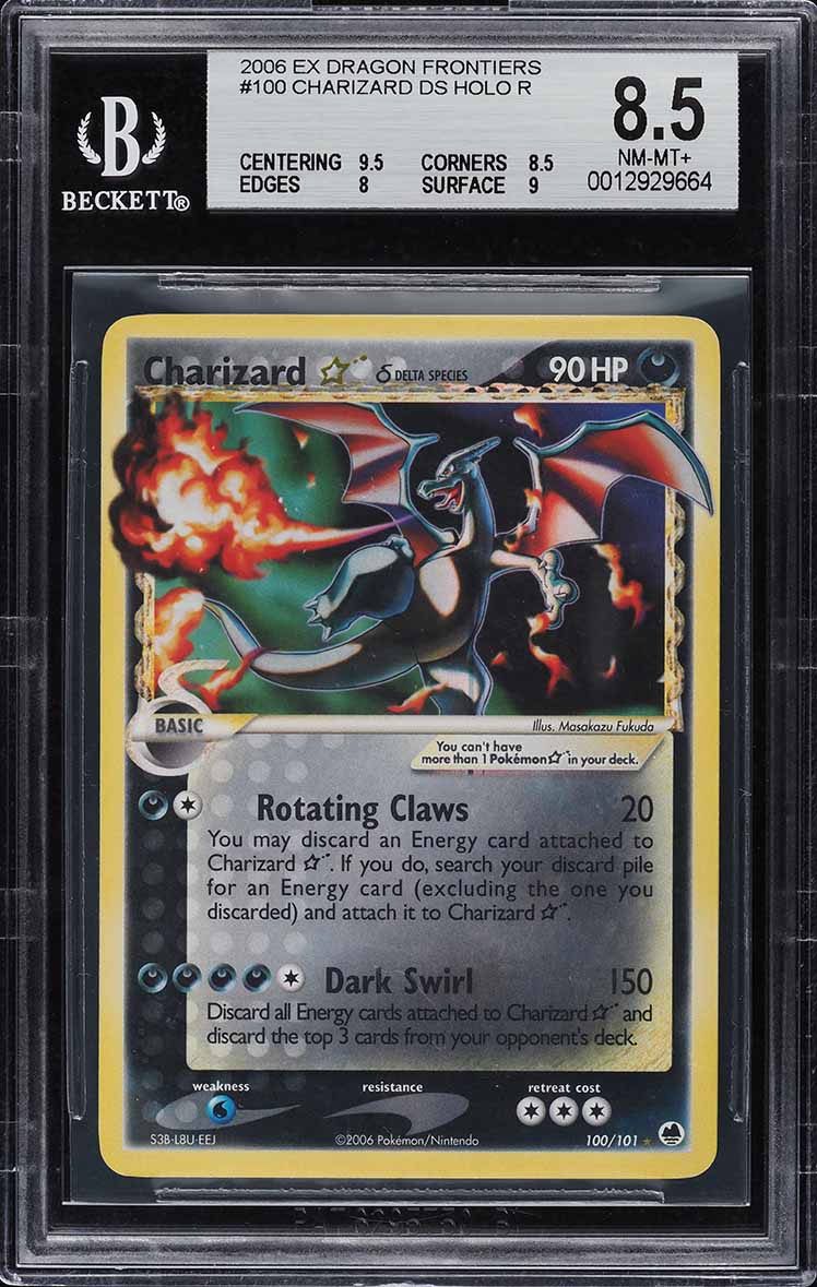2006 Pokemon EX Dragon Frontiers Holo Charizard Gold Star #100 BGS 8.5 NM-MT+