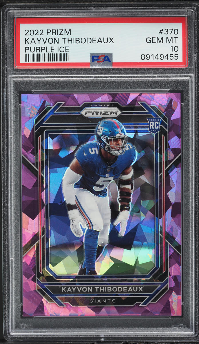 2022 Panini Prizm Purple Ice Kayvon Thibodeaux ROOKIE /225 #370 PSA 10 GEM MINT