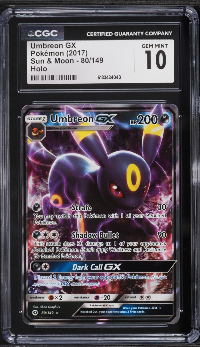 2017 Pokemon Sun & Moon Umbreon GX #80 CGC 10 GEM MINT
