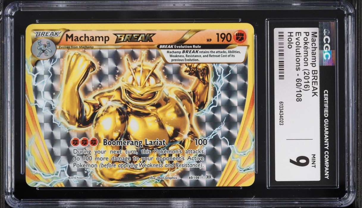 2016 Pokemon XY Evolutions Holo Machamp BREAK #60 CGC 9 MINT