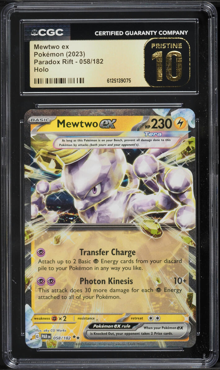2023 Pokemon Scarlet & Violet Paradox Rift Mewtwo ex #58 CGC 10 PRISTINE