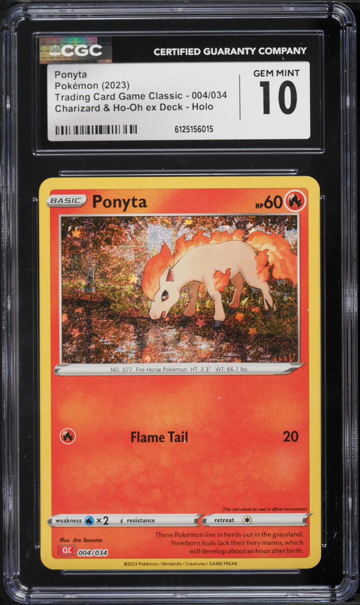 2023 Pokemon TCG Classic Charizard & Ho-Oh Ex Deck Holo Ponyta #4 CGC 10 GEM MINT