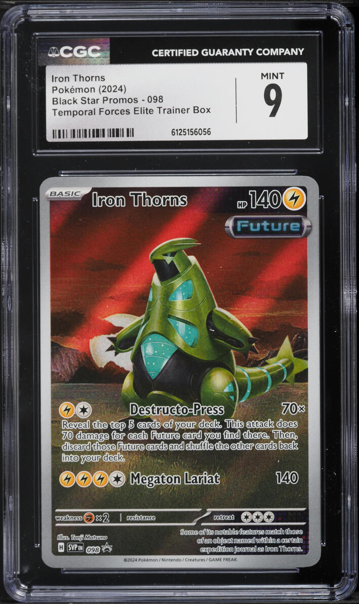 2024 Pokemon Scarlet & Violet Promo Temporal Forces ETB Iron Thorns #98 CGC 9 MINT