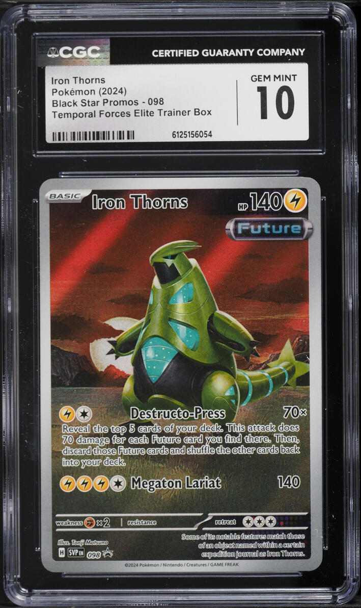 2024 Pokemon Scarlet & Violet Promo Temporal Forces ETB Iron Thorns #98 CGC 10 GEM MINT