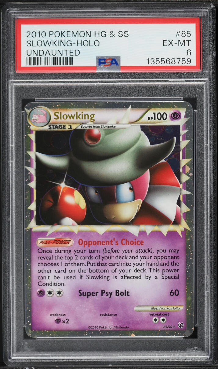 2010 Pokemon HeartGold & SoulSilver Undaunted Holo Slowking #85 PSA 6 EXMT