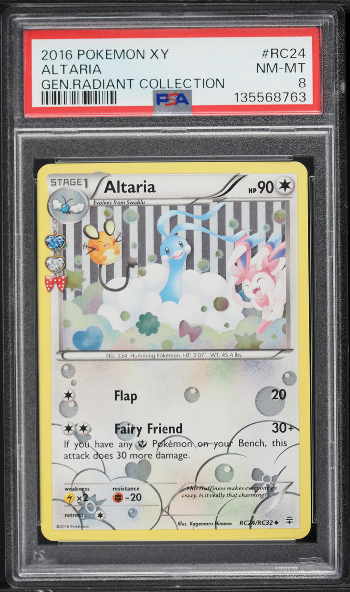 2016 Pokemon XY Generations Radiant Collection Altaria #RC24 PSA 8 NM-MT