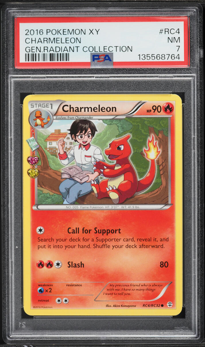 2016 Pokemon XY Generations Radiant Collection Charmeleon #RC4 PSA 7 NRMT