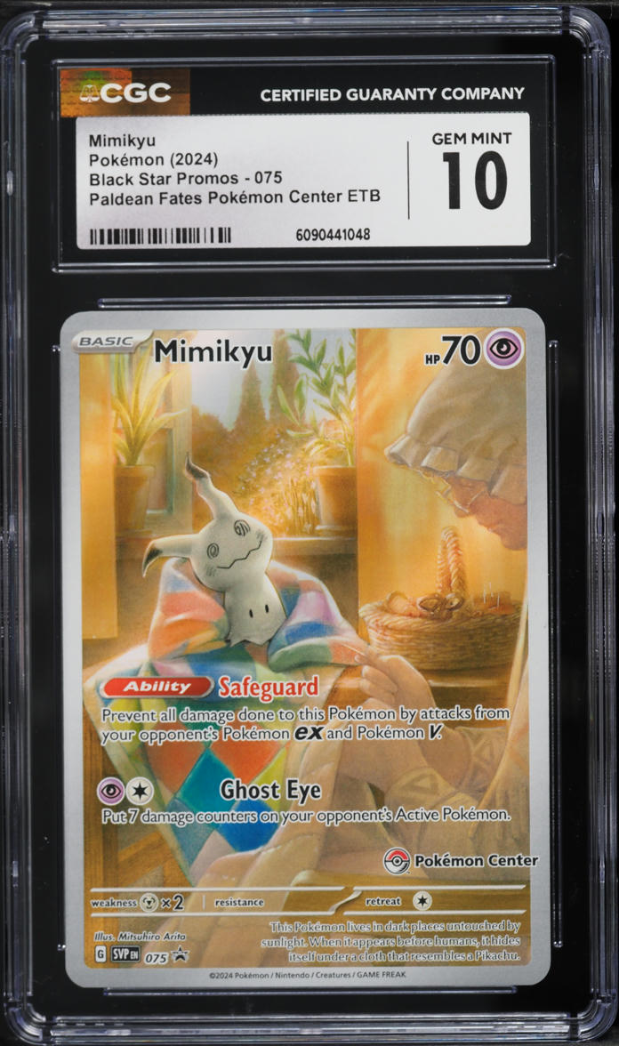 2024 Pokemon Scarlet & Violet Promos Paldean Fates Center Alt Art Mimikyu #75 CGC 10 GEM MINT