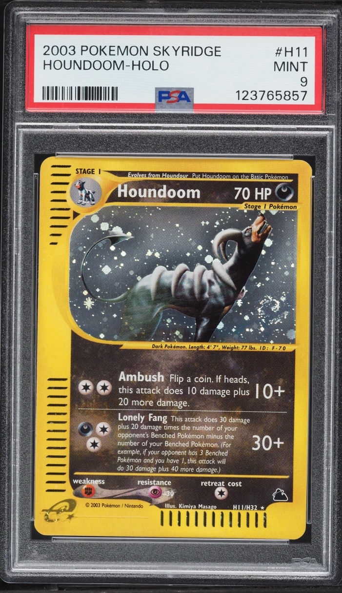 2003 Pokemon Skyridge Holo Houndoom #H11 PSA 9 MINT