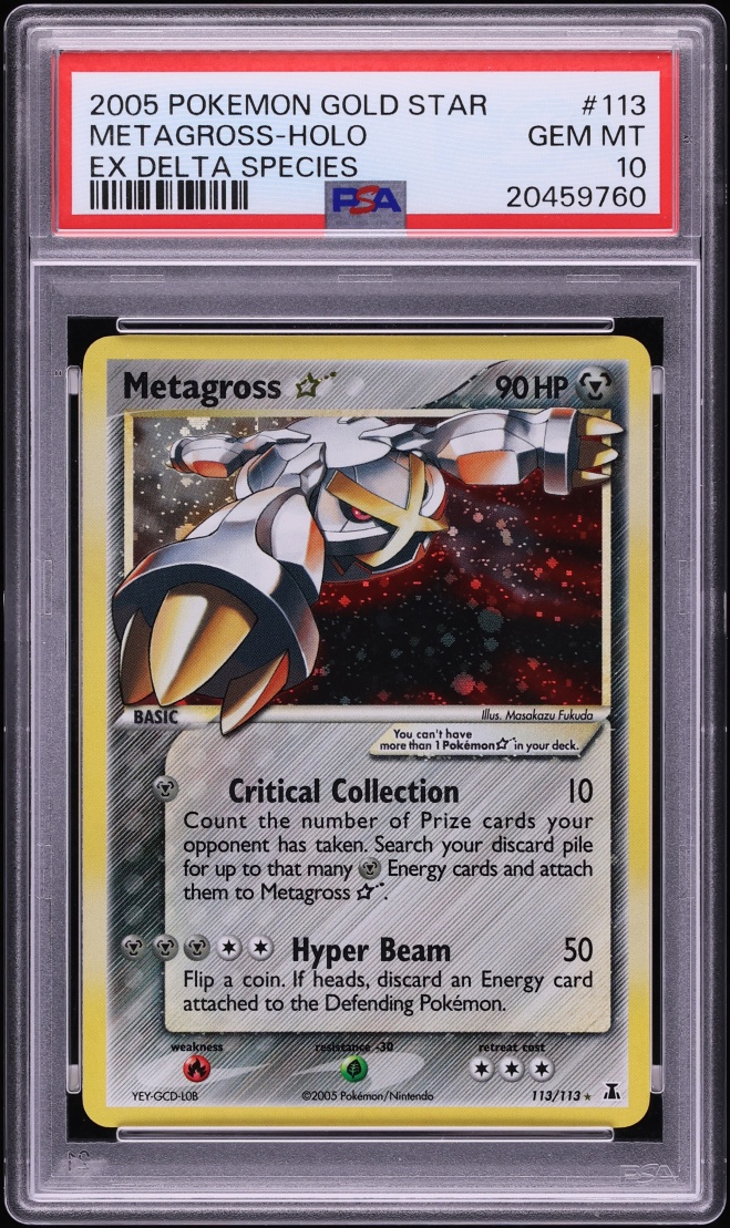 2005 Pokemon EX Delta Species Holo Metagross Gold Star #113 PSA 10 GEM MINT