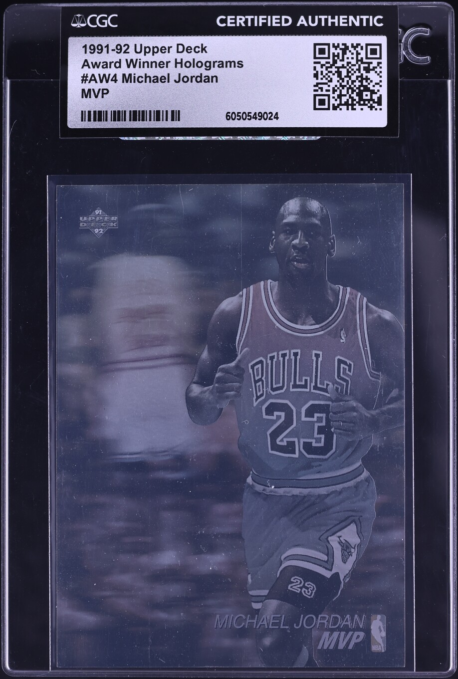 1991 Upper Deck Award Winner Holograms MVP Michael Jordan #AW4 CGC AUTH