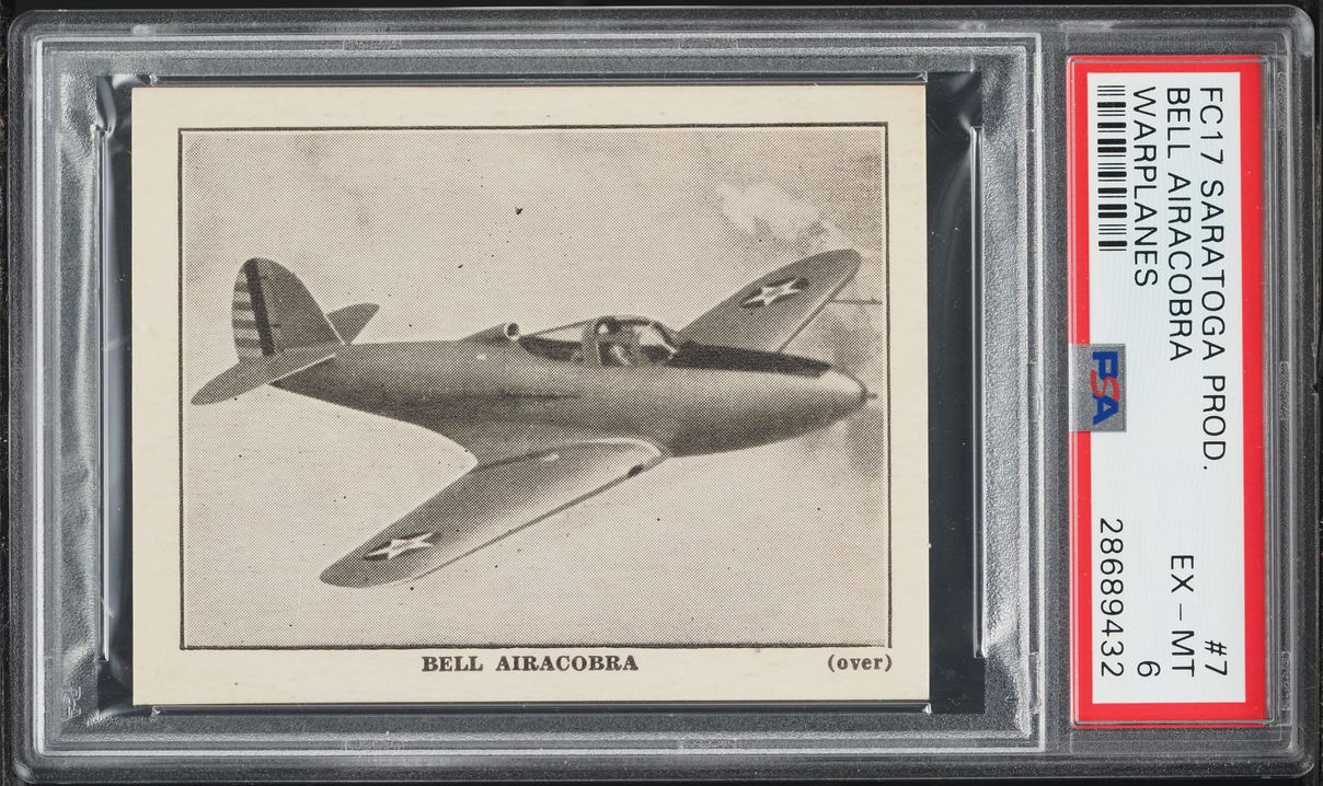 1940 FC17 Saratoga Prod Warplanes Bell Airacobra #7 PSA 6 EXMT on ...