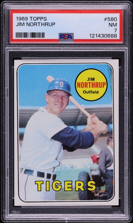 1969 Topps Jim Northrup #580 PSA 7 NRMT