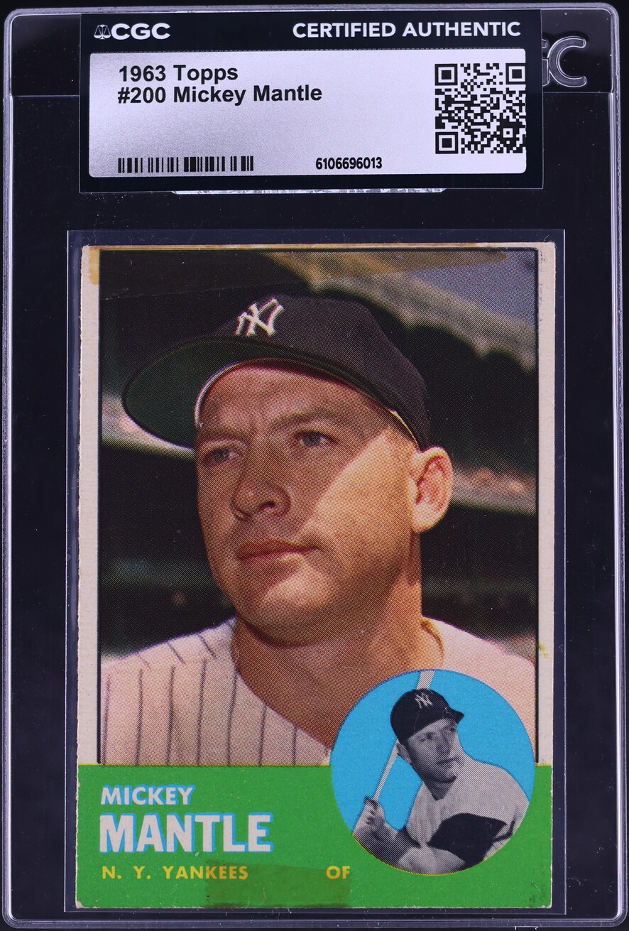 1963 Topps Mickey Mantle #200 CGC AUTH
