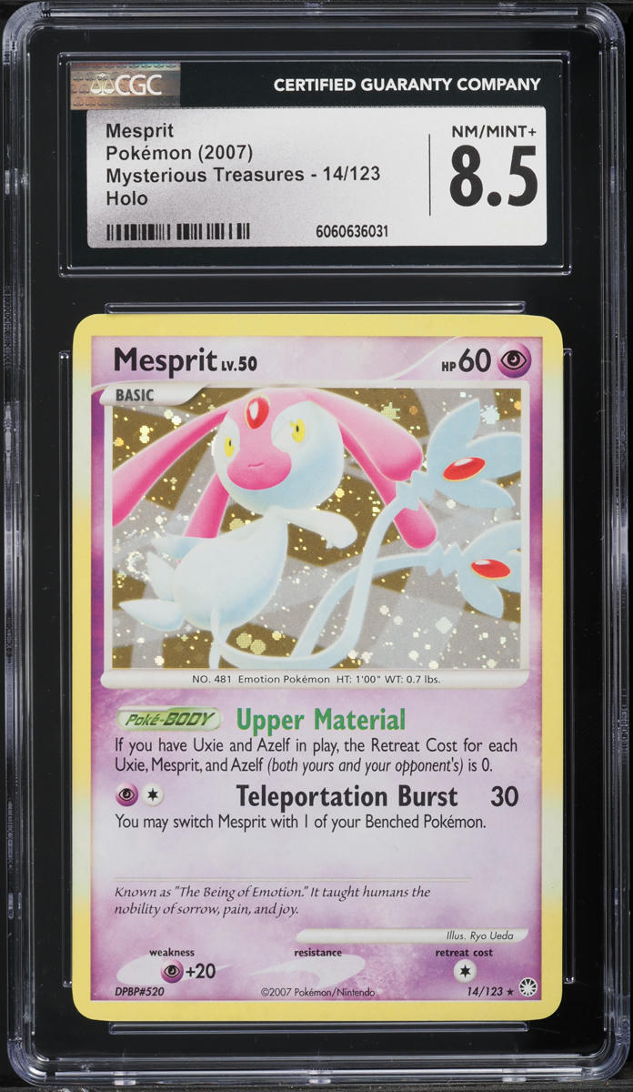 2007 Pokemon DP Mysterious Treasures Holo Mesprit #14 CGC 8.5 NM-MT+