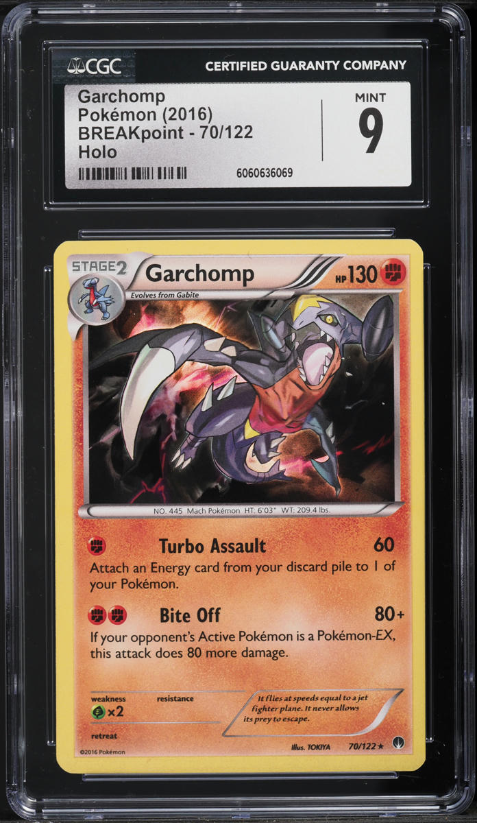 2016 Pokemon XY BREAKpoint Holo Garchomp #70 CGC 9 MINT