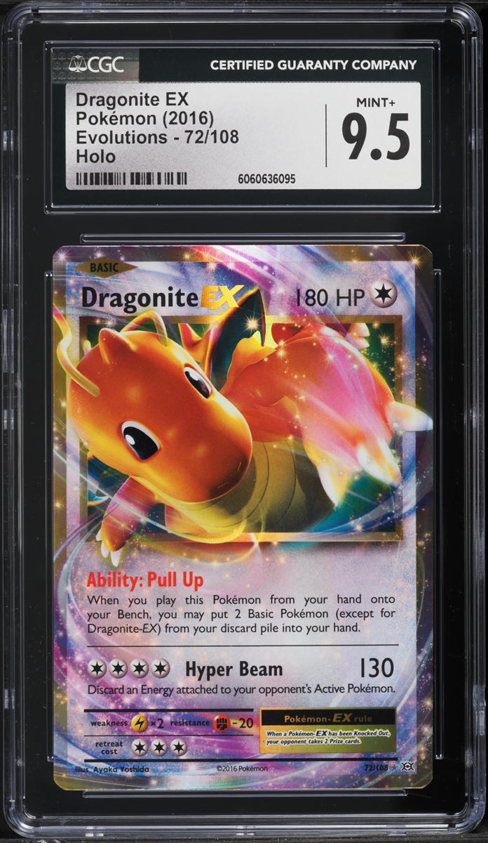 2016 Pokemon XY Evolutions Dragonite EX #72 CGC 9.5 MINT+