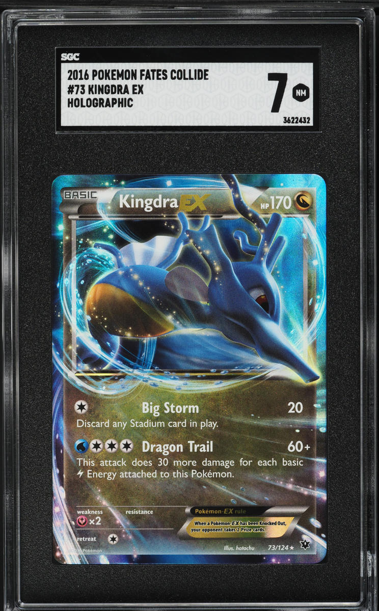2016 Pokemon XY Fates Collide Kingdra EX #73 SGC 7 NRMT