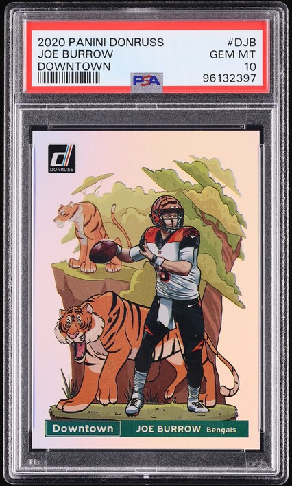 2020 Donruss Downtown Joe Burrow ROOKIE #DJB PSA 10 GEM MINT