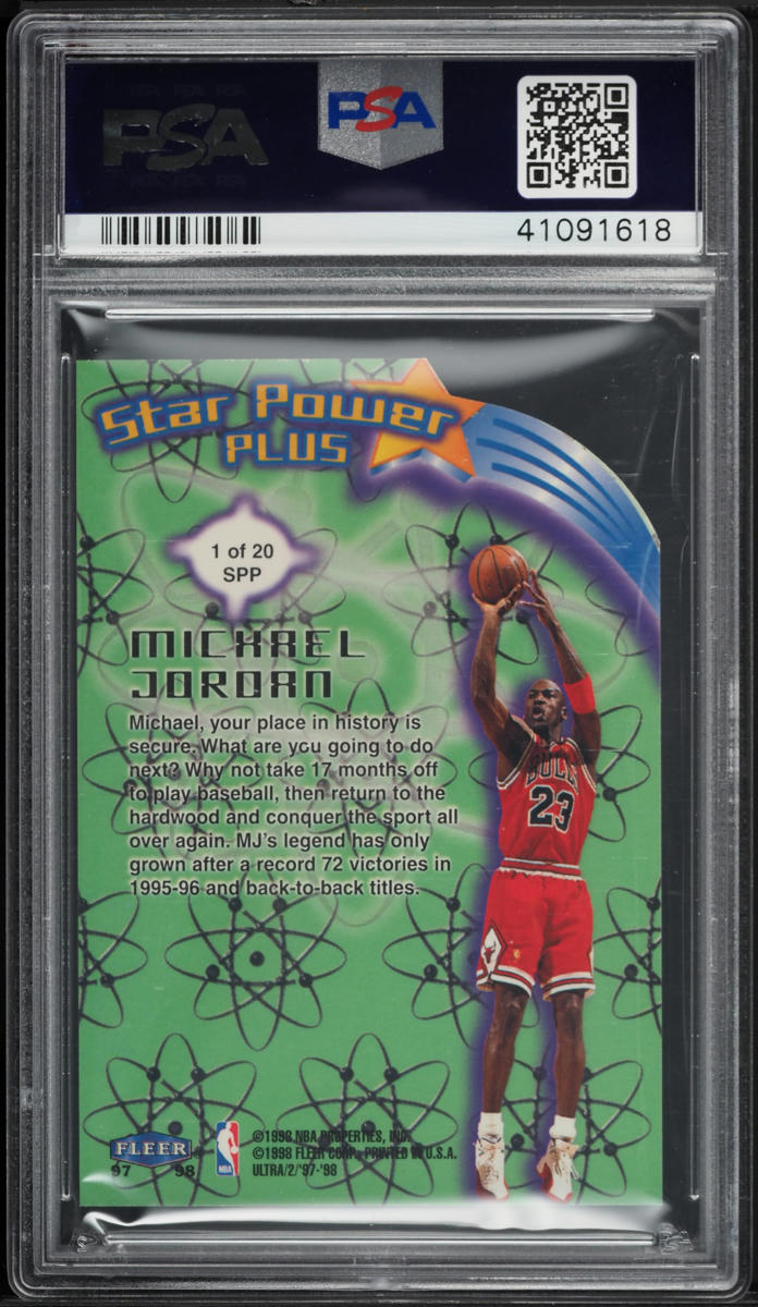 1997 Ultra Star Power Plus Die-Cut Michael Jordan #1 PSA 10 GEM MINT