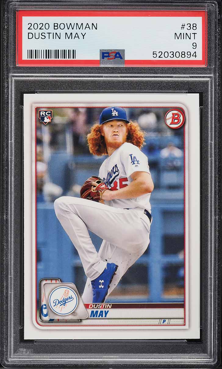 2020 Bowman Dustin May ROOKIE #38 PSA 9 MINT