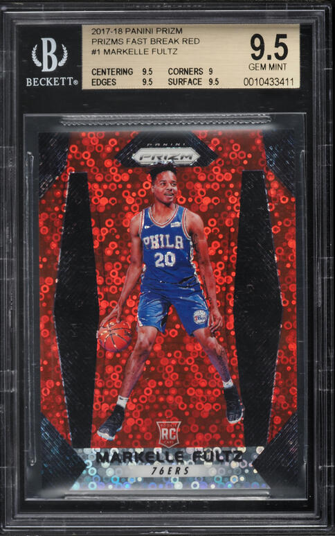 2017 Panini Prizm Markelle Fultz ROOKIE #1 PSA 9 MINT on Fanatics