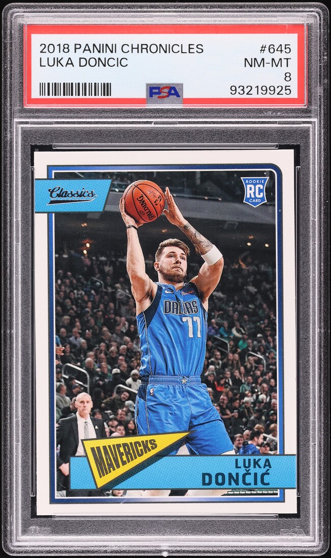 2018 Panini Chronicles Luka Doncic ROOKIE #645 PSA 8 NM-MT