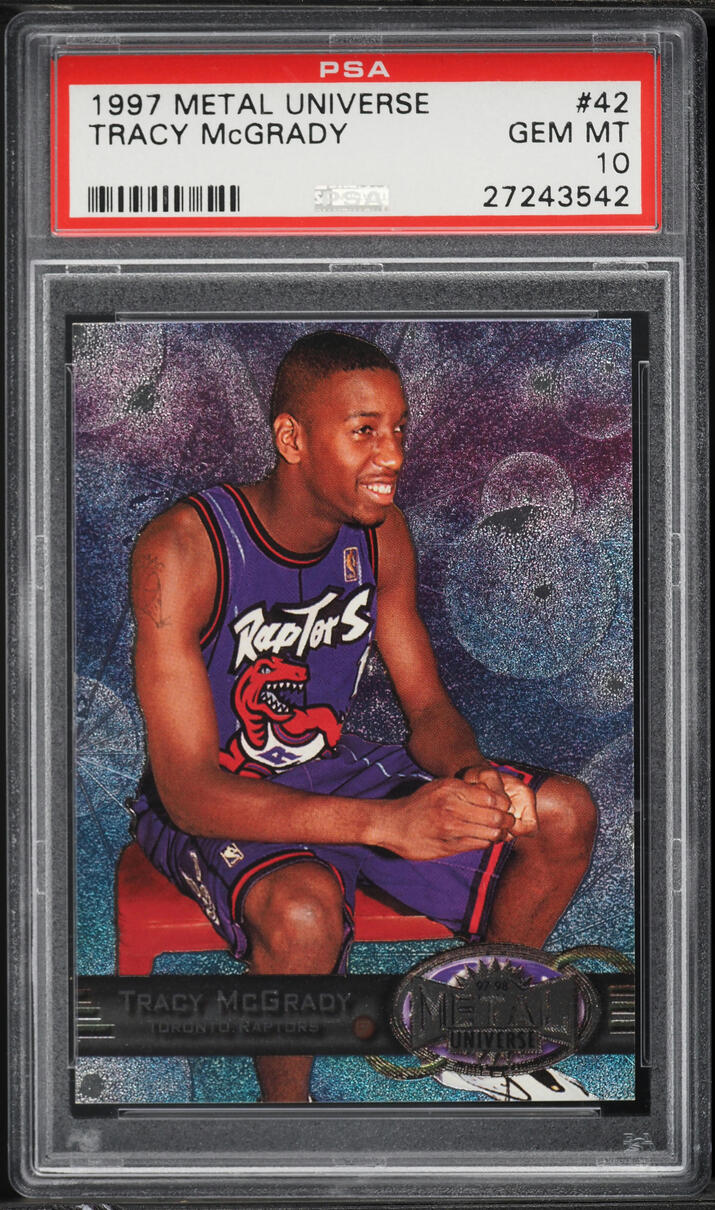 1997 Metal Universe Tracy McGrady ROOKIE #42 PSA 10 GEM MINT
