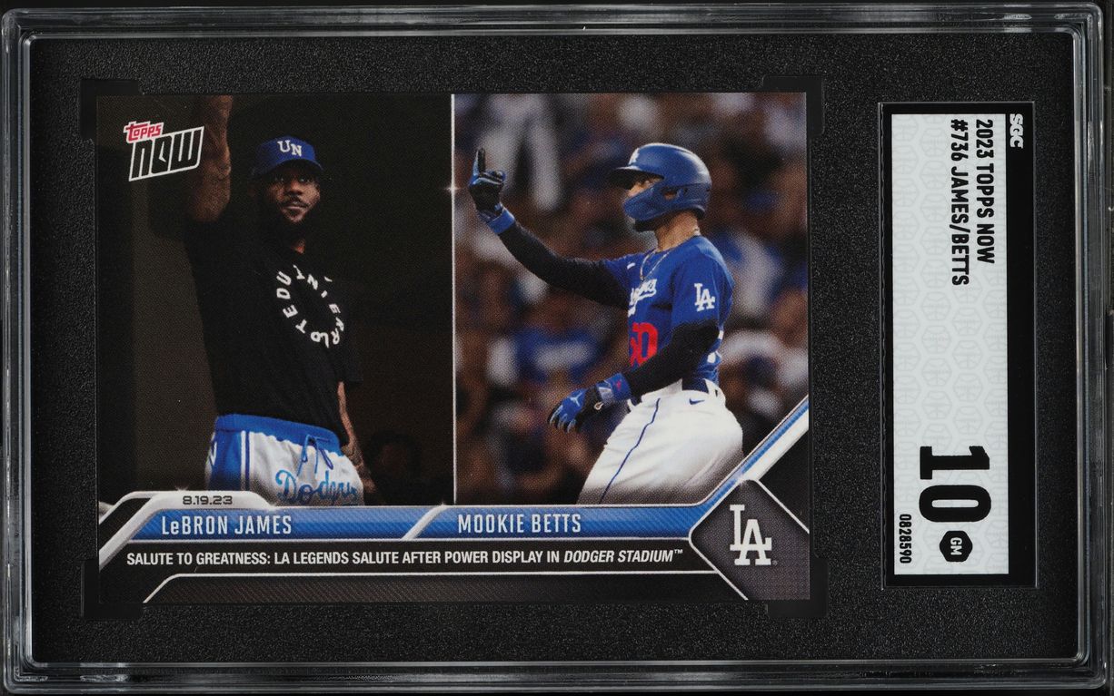 2023 Topps Now LeBron James & Mookie Betts #736 SGC 10 GEM MINT