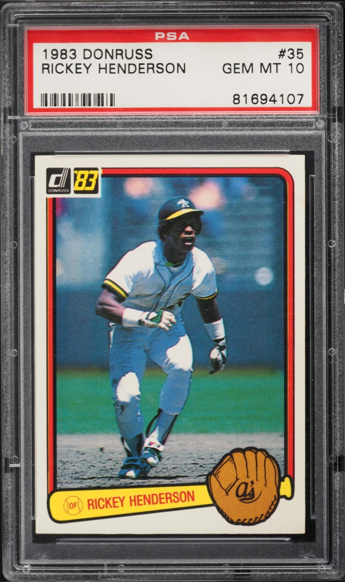1983 Donruss Rickey Henderson #35 PSA 10 GEM MINT