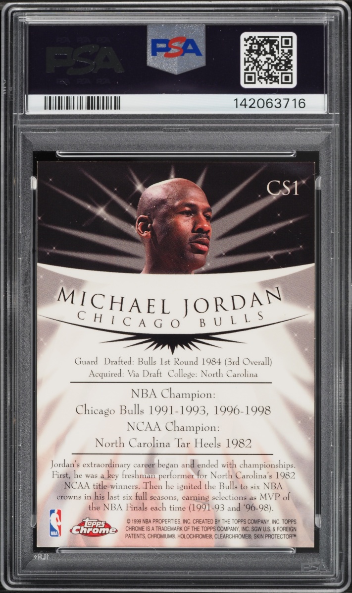 1998 Topps Chrome Champion Spirit Michael Jordan #CS1 PSA 8 NM-MT